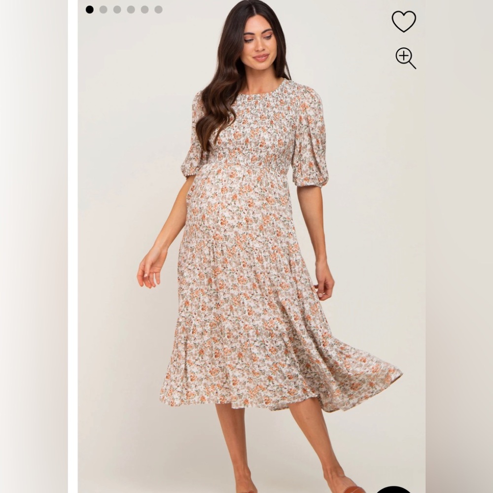 Pinkblush Floral Midi Dress